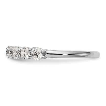 0.81ct. CZ Solid Real 14k White Gold Wedding Wedding Band Ring