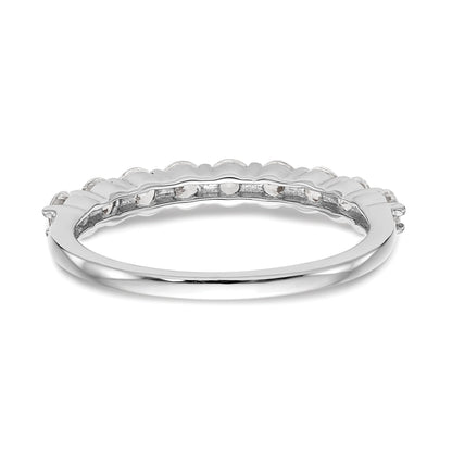 0.81ct. CZ Solid Real 14k White Gold Wedding Wedding Band Ring