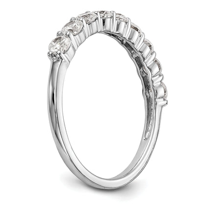 0.81ct. CZ Solid Real 14k White Gold Wedding Wedding Band Ring