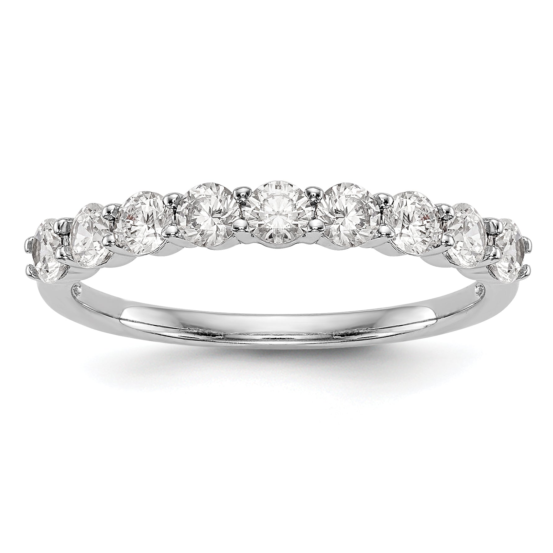 0.81ct. CZ Solid Real 14k White Gold Wedding Wedding Band Ring