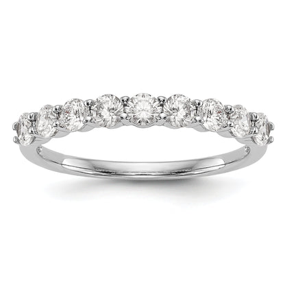 0.81ct. CZ Solid Real 14k White Gold Wedding Wedding Band Ring
