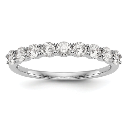 0.81ct. CZ Solid Real 14k White Gold Wedding Wedding Band Ring