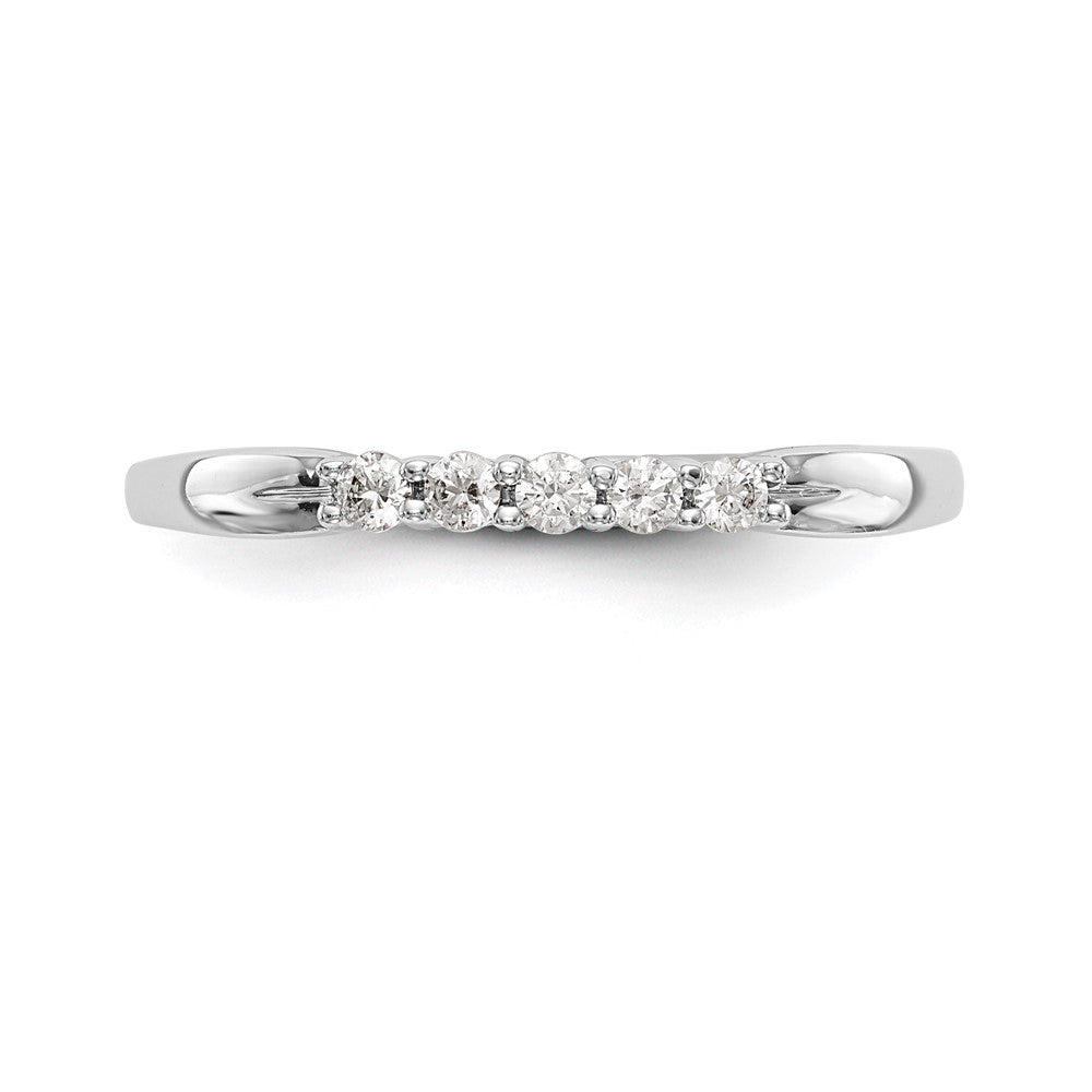 14k White Gold Real Diamond Wedding Band