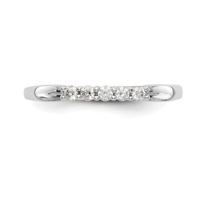 14k White Gold Real Diamond Wedding Band