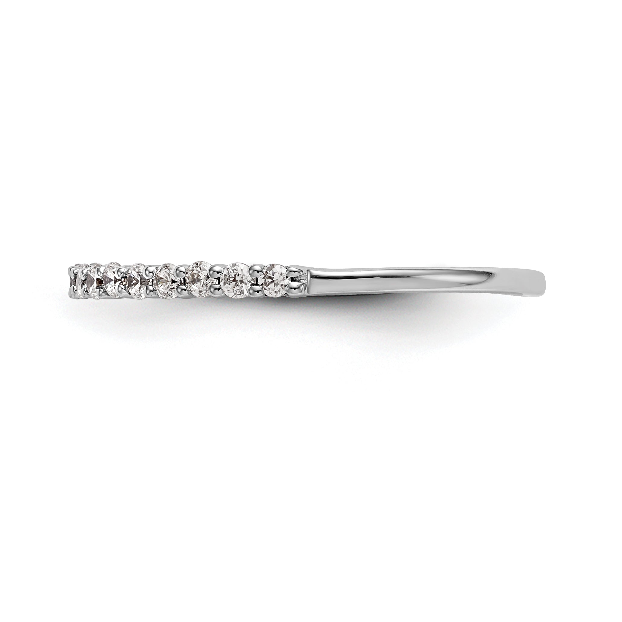 0.25ct. CZ Solid Real 14k White Gold Wedding Wedding Band Ring