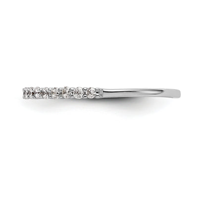 0.25ct. CZ Solid Real 14k White Gold Wedding Wedding Band Ring