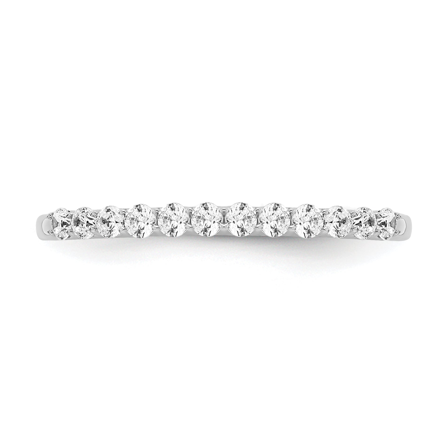 0.25ct. CZ Solid Real 14k White Gold Wedding Wedding Band Ring