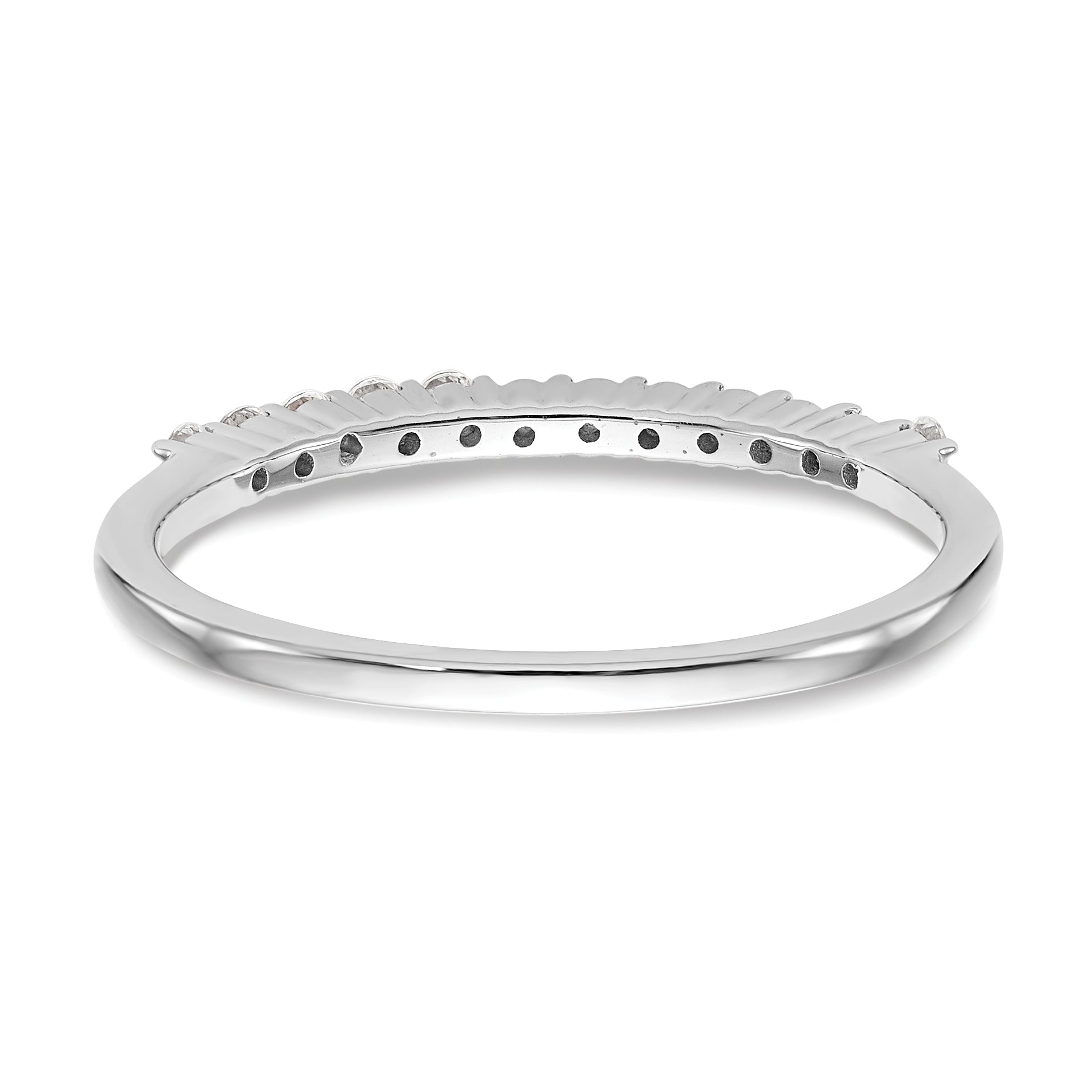 0.25ct. CZ Solid Real 14k White Gold Wedding Wedding Band Ring