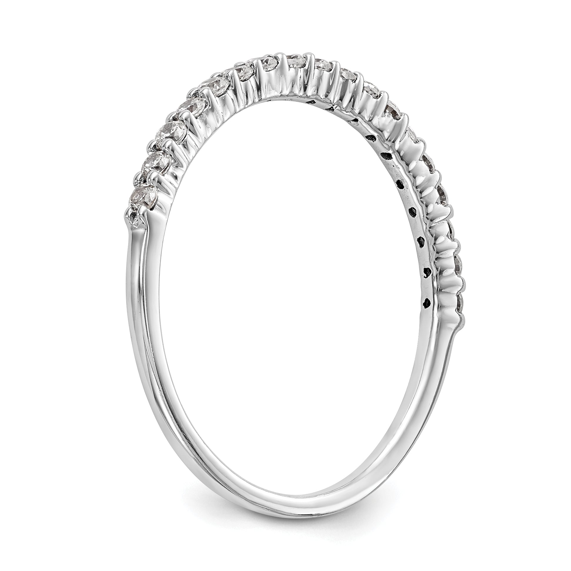 0.25ct. CZ Solid Real 14k White Gold Wedding Wedding Band Ring