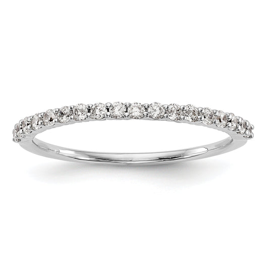0.25ct. CZ Solid Real 14k White Gold Wedding Wedding Band Ring