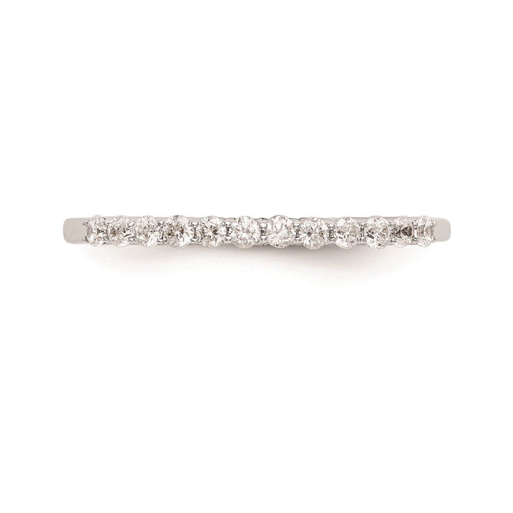 14k White Gold Real Diamond Wedding Band