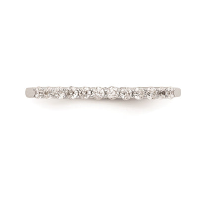 14k White Gold Real Diamond Wedding Band