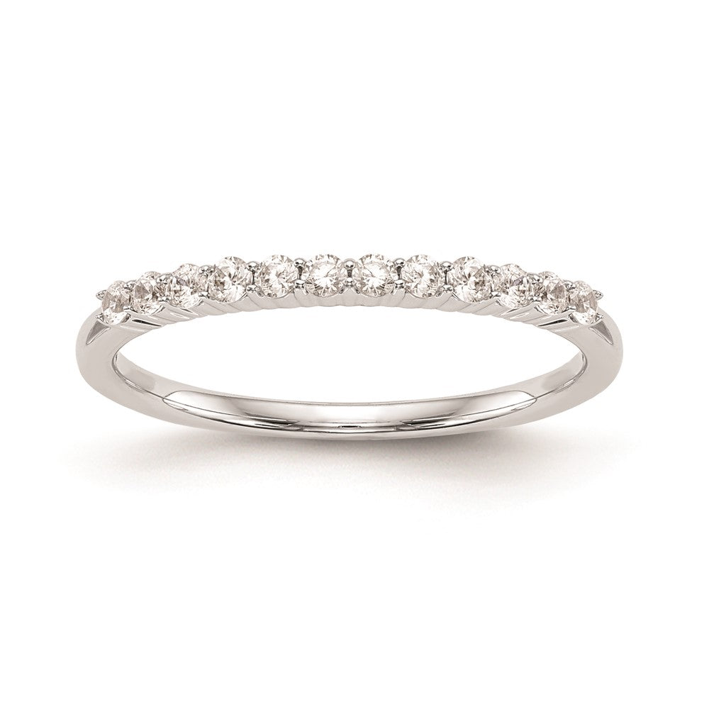 14k White Gold Real Diamond Wedding Band