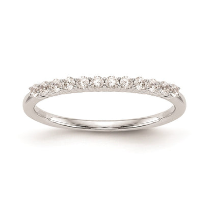 14k White Gold Real Diamond Wedding Band