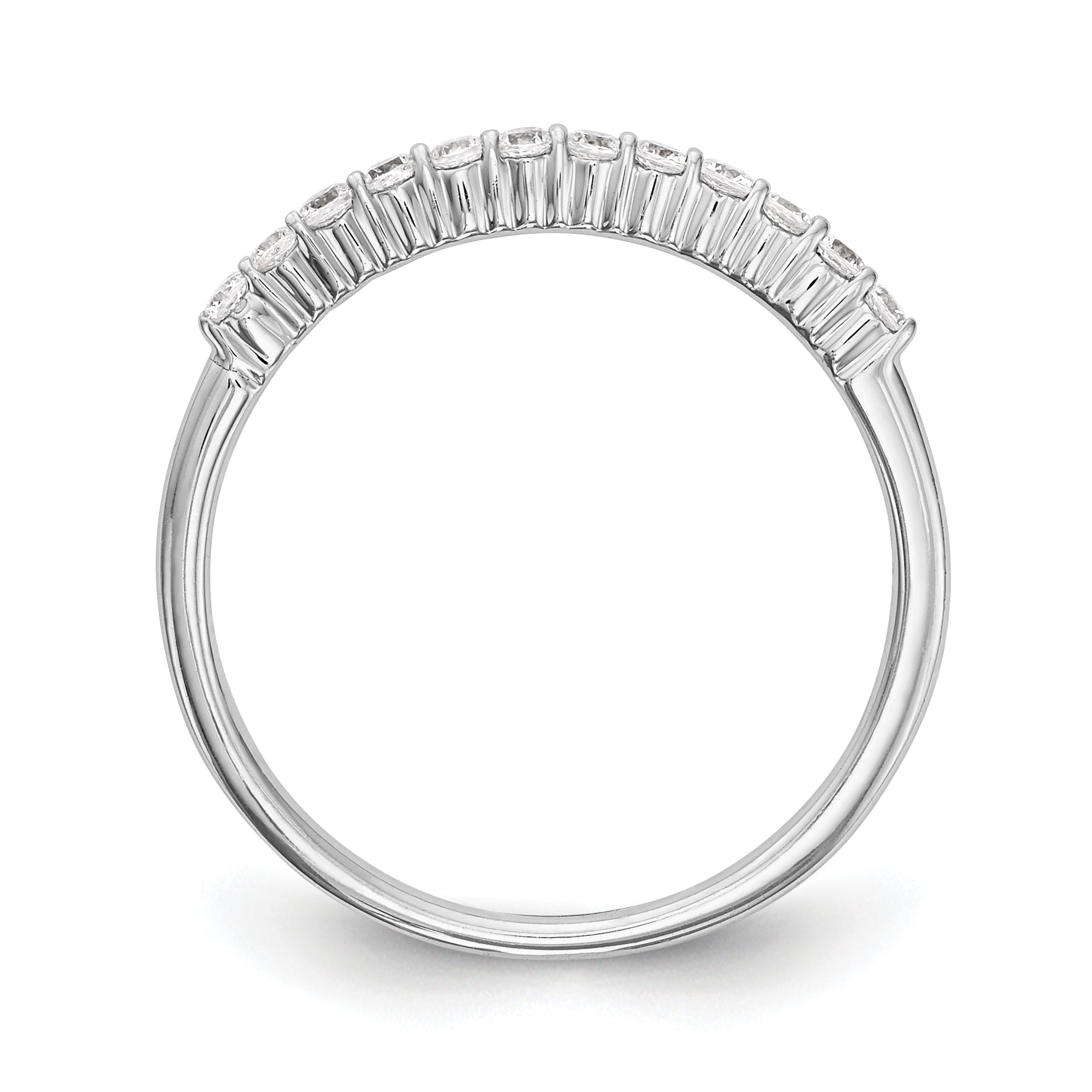 0.27ct. CZ Solid Real 14k White Gold Wedding Wedding Band Ring