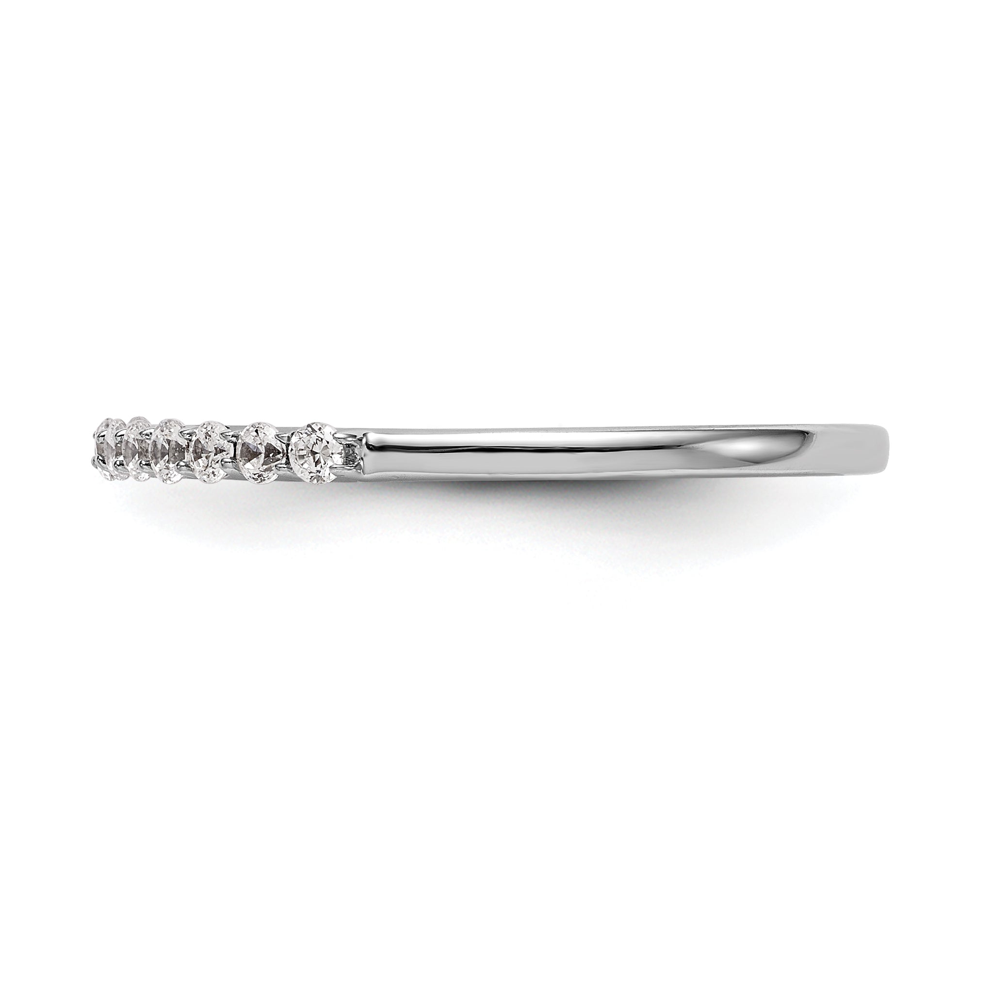 0.27ct. CZ Solid Real 14k White Gold Wedding Wedding Band Ring