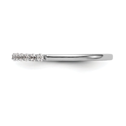 0.27ct. CZ Solid Real 14k White Gold Wedding Wedding Band Ring