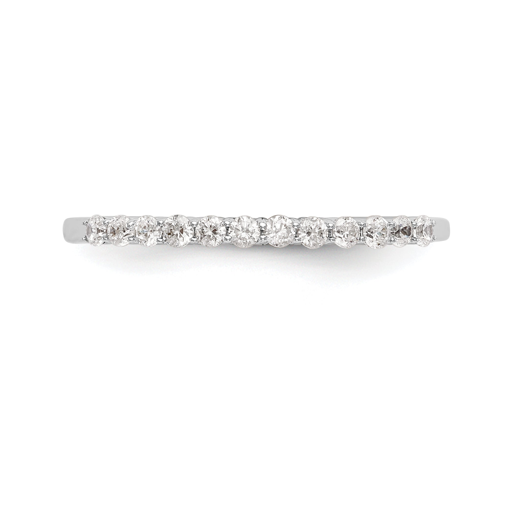 0.27ct. CZ Solid Real 14k White Gold Wedding Wedding Band Ring