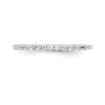 0.27ct. CZ Solid Real 14k White Gold Wedding Wedding Band Ring