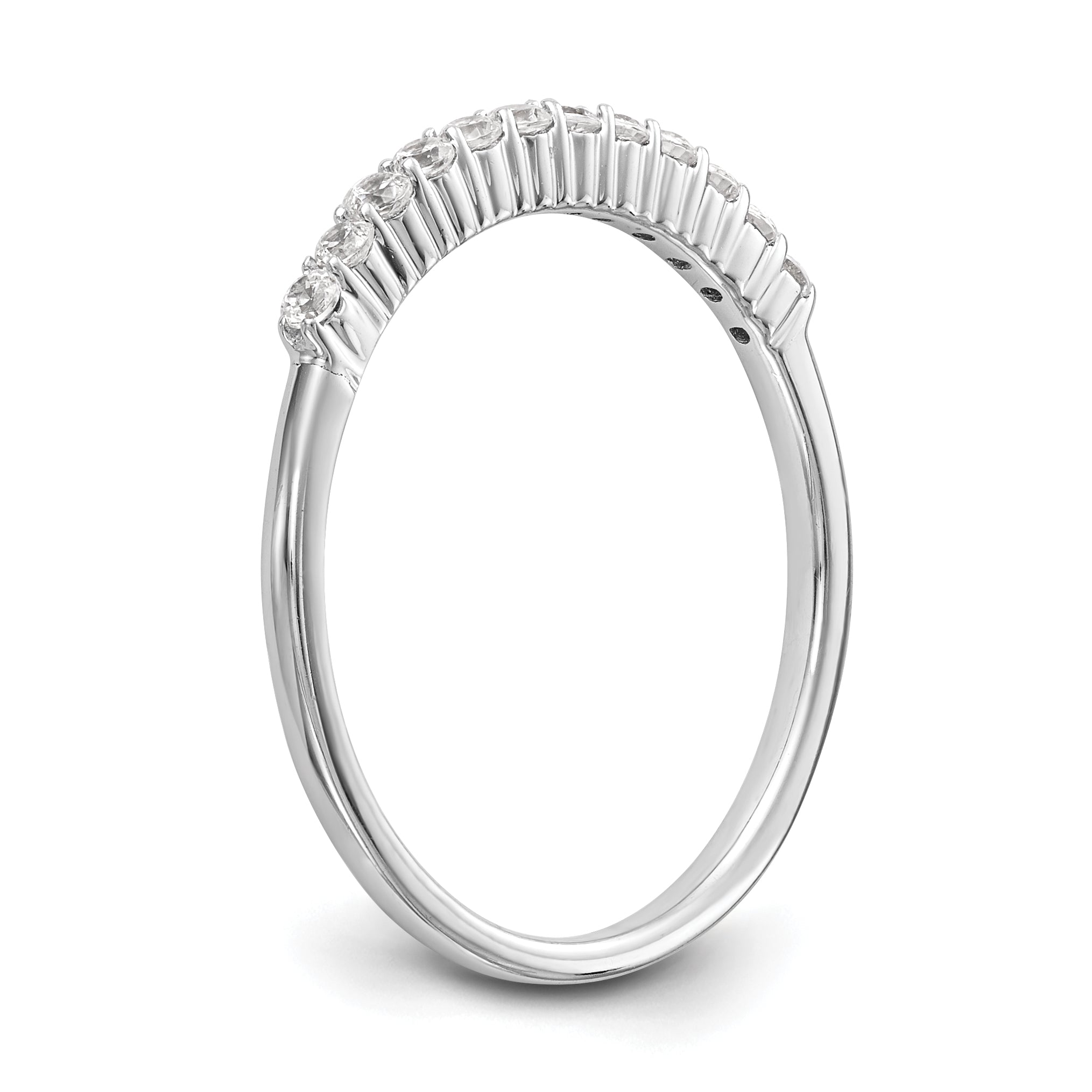 0.27ct. CZ Solid Real 14k White Gold Wedding Wedding Band Ring