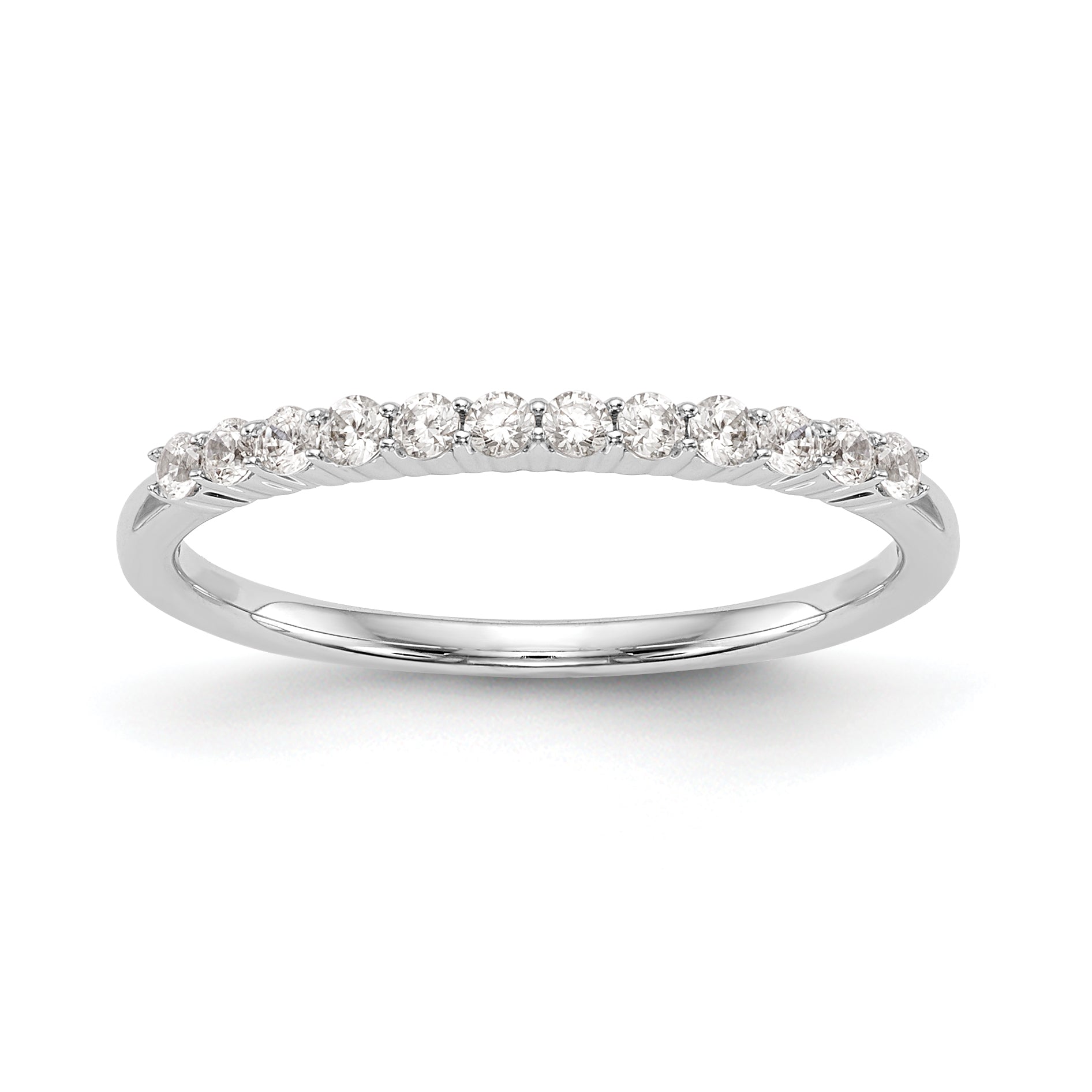0.27ct. CZ Solid Real 14k White Gold Wedding Wedding Band Ring