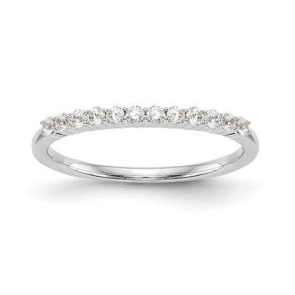 0.27ct. CZ Solid Real 14k White Gold Wedding Wedding Band Ring
