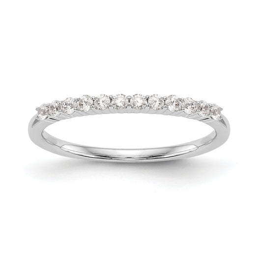 0.27ct. CZ Solid Real 14k White Gold Wedding Wedding Band Ring
