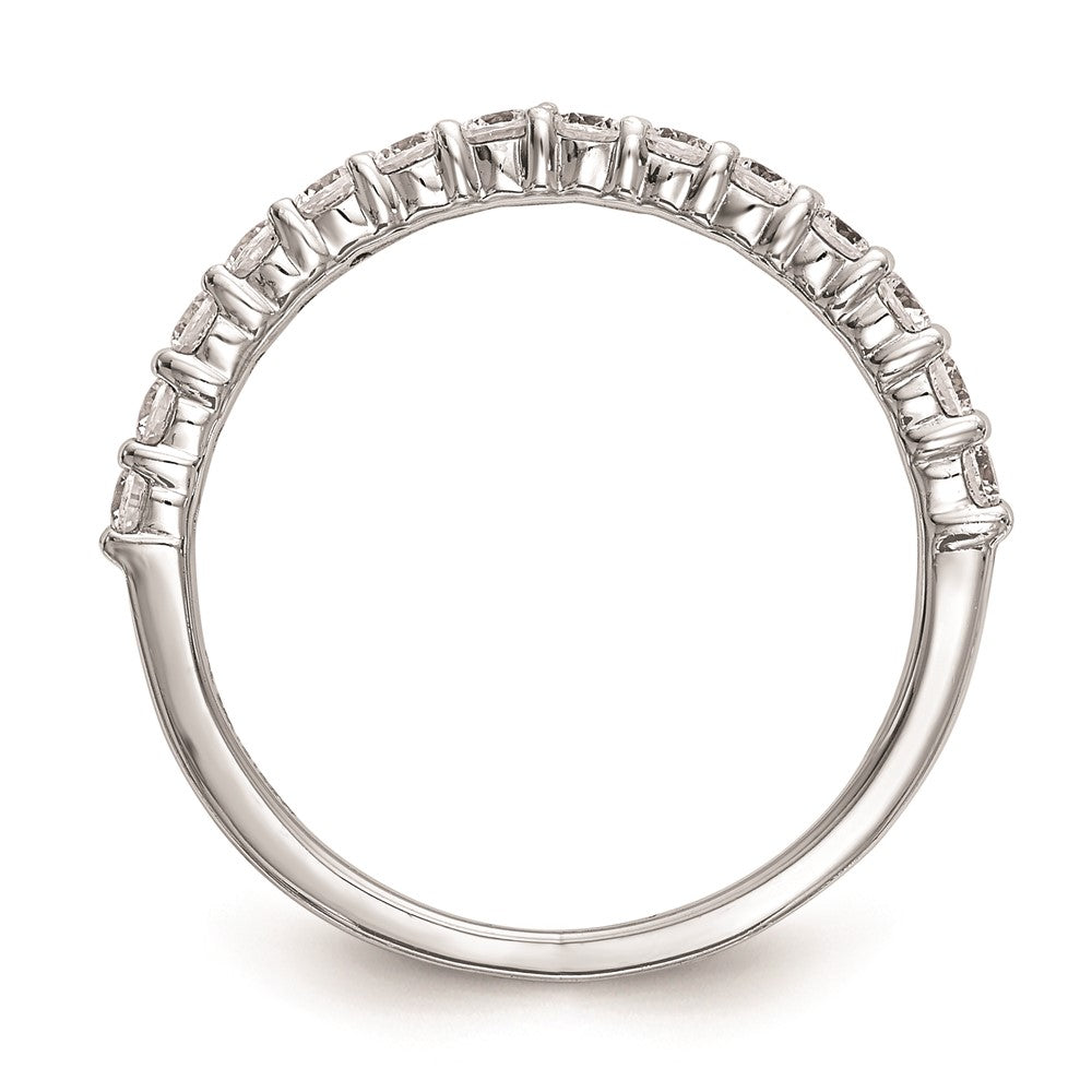0.49ct. CZ Solid Real 14k White Gold Wedding Wedding Band Ring