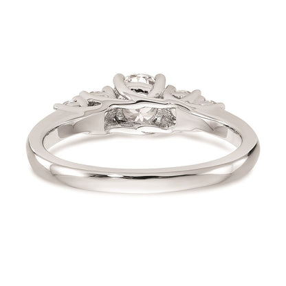 0.49ct. CZ Solid Real 14k White Gold Wedding Wedding Band Ring