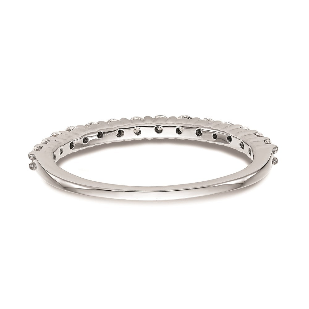 0.49ct. CZ Solid Real 14k White Gold Wedding Wedding Band Ring