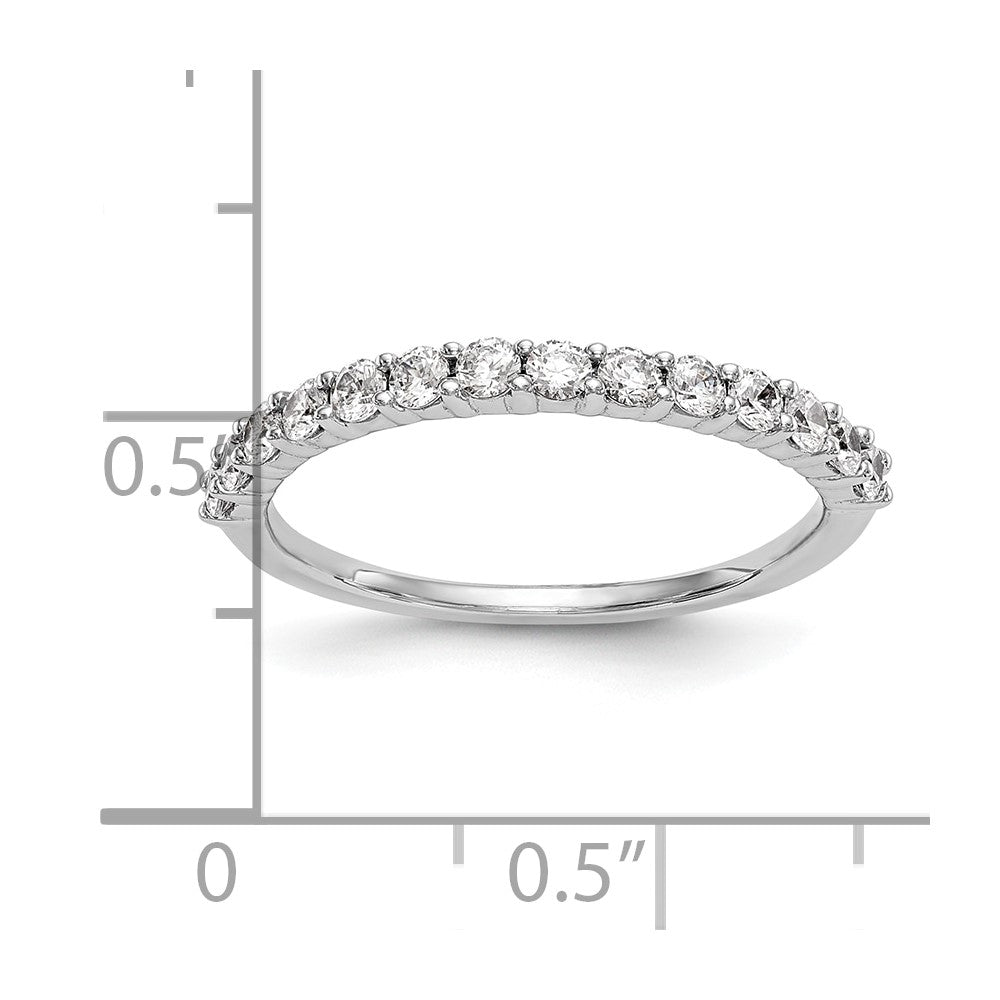 0.49ct. CZ Solid Real 14k White Gold Wedding Wedding Band Ring