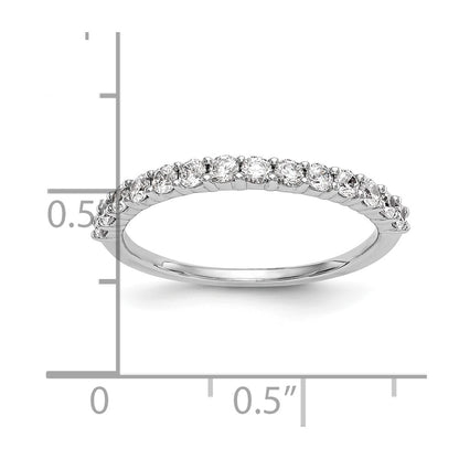 0.49ct. CZ Solid Real 14k White Gold Wedding Wedding Band Ring