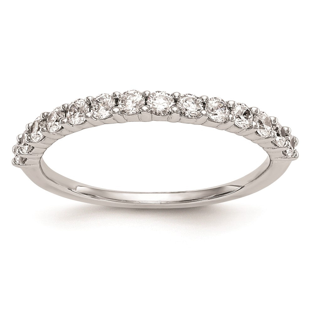 0.49ct. CZ Solid Real 14k White Gold Wedding Wedding Band Ring