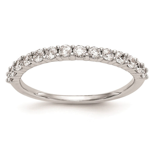 0.49ct. CZ Solid Real 14k White Gold Wedding Wedding Band Ring