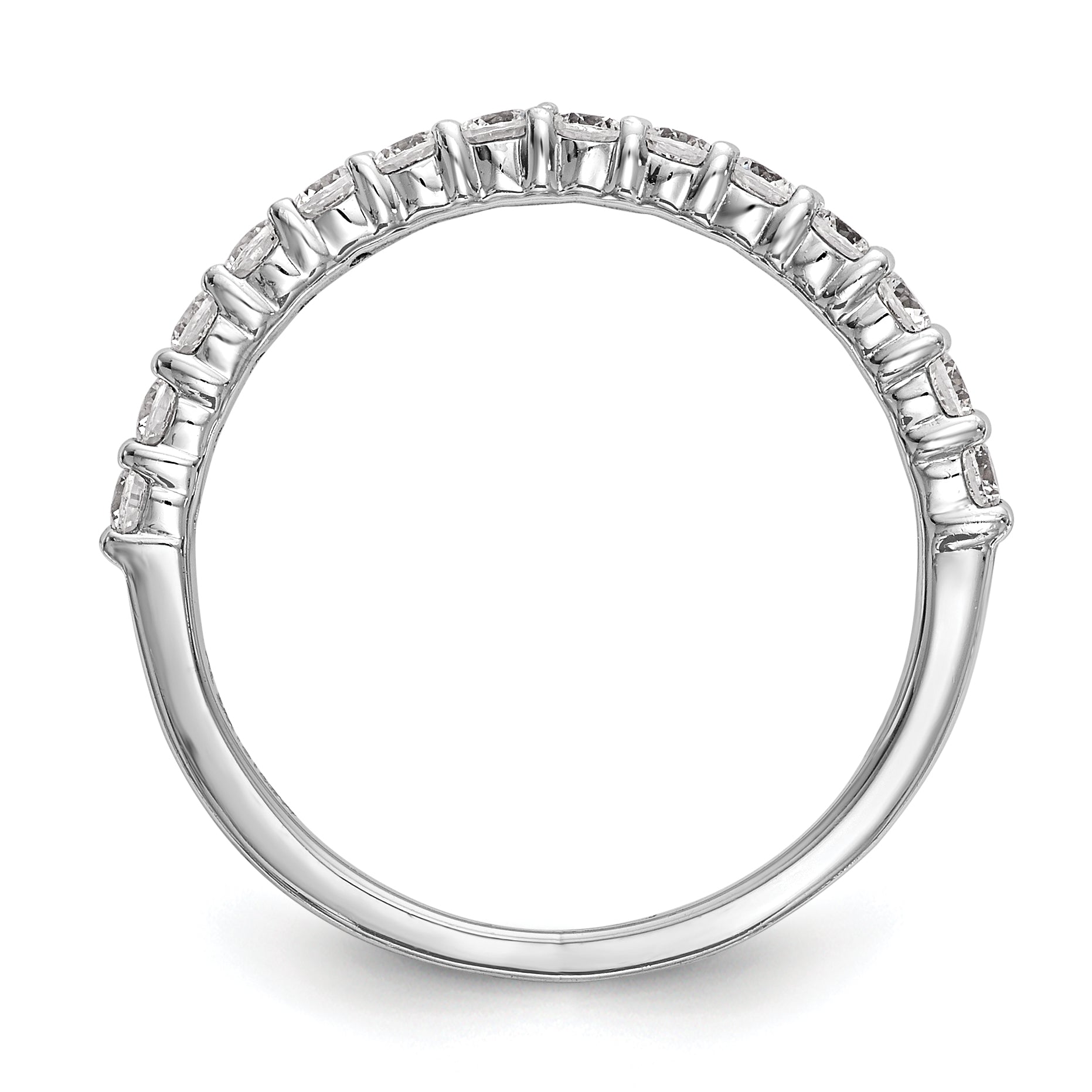 0.49ct. CZ Solid Real 14k Yellow Gold Wedding Wedding Band Ring