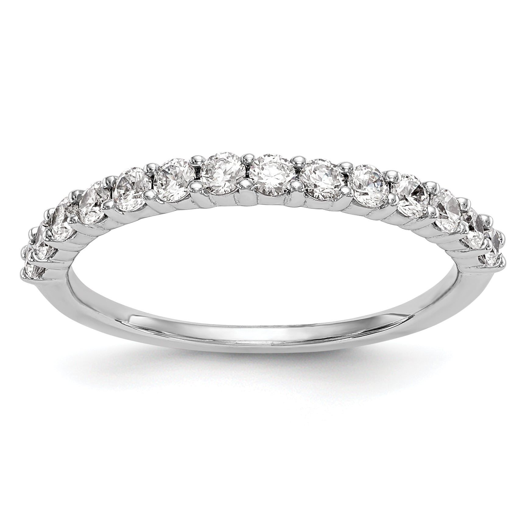 0.49ct. CZ Solid Real 14k Yellow Gold Wedding Wedding Band Ring