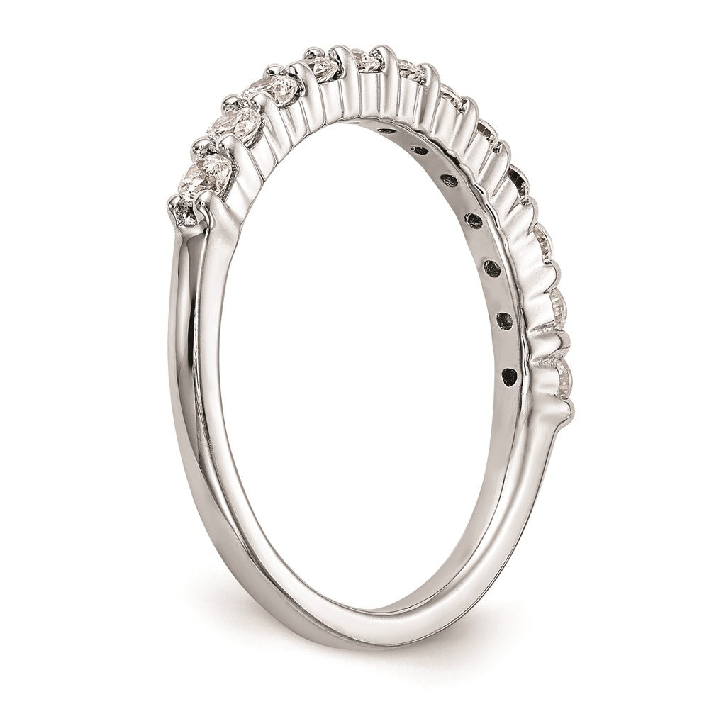 14k White Gold Real Diamond Wedding Band