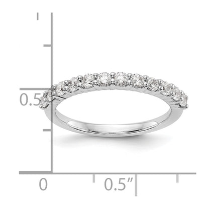 14k White Gold Real Diamond Wedding Band