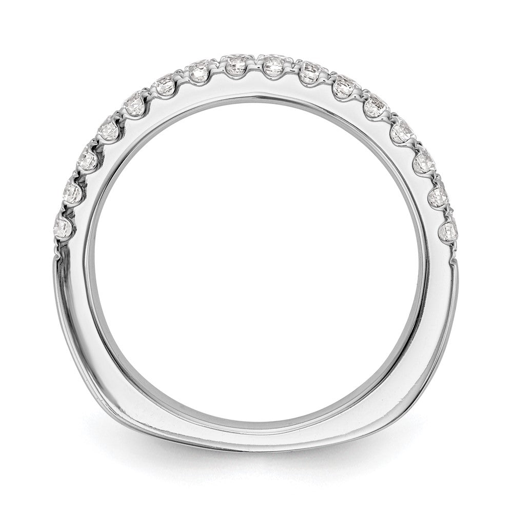 14k White Gold Real Diamond Wedding Band