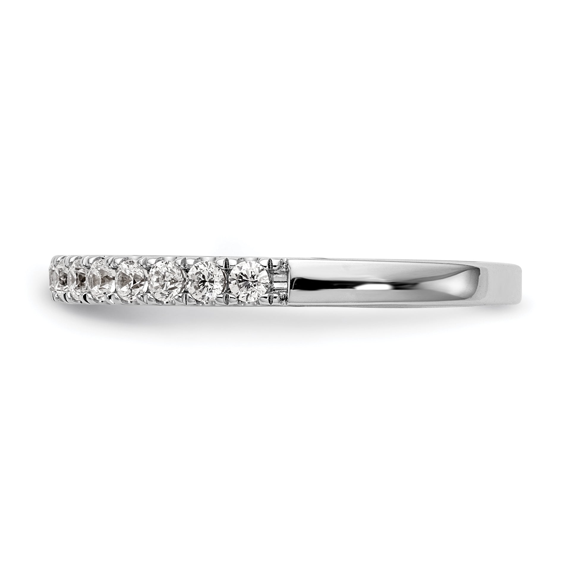 0.27ct. CZ Solid Real 14k White Gold Wedding Wedding Band Ring