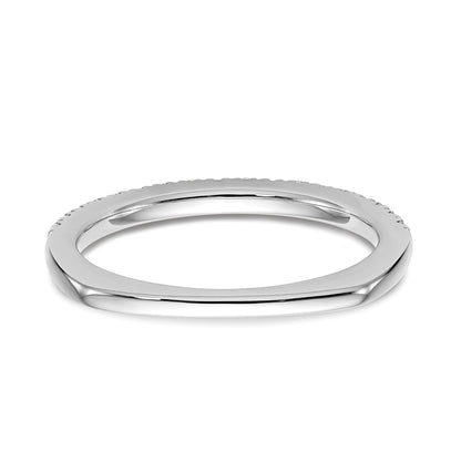 0.27ct. CZ Solid Real 14k White Gold Wedding Wedding Band Ring