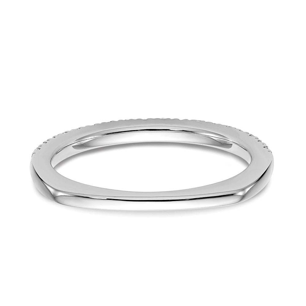 14k White Gold Real Diamond Wedding Band