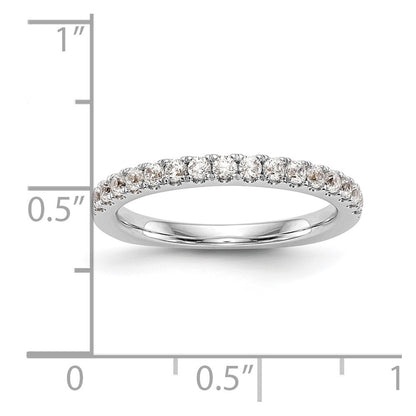 14k White Gold Real Diamond Wedding Band