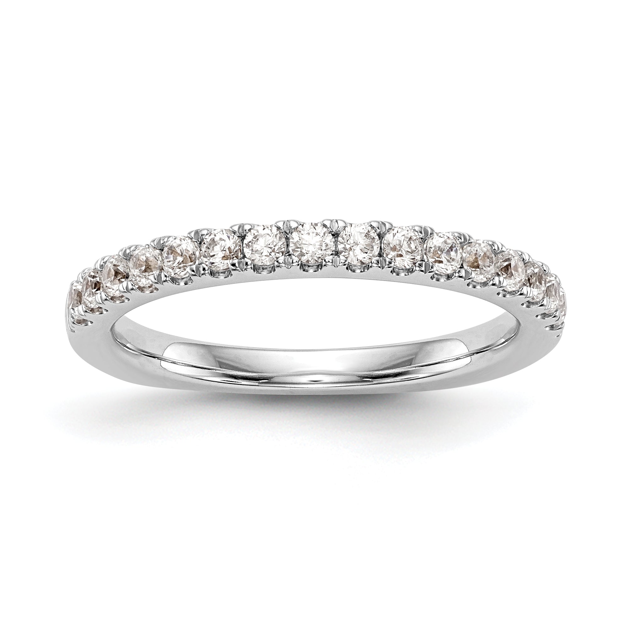 0.27ct. CZ Solid Real 14k White Gold Wedding Wedding Band Ring
