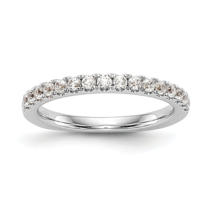0.27ct. CZ Solid Real 14k White Gold Wedding Wedding Band Ring