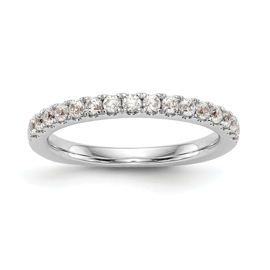 0.27ct. CZ Solid Real 14k White Gold Wedding Wedding Band Ring