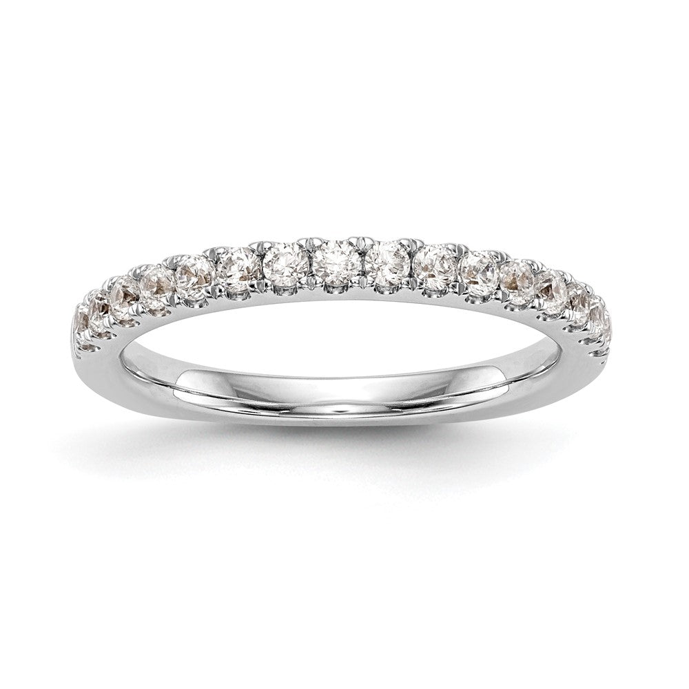 14k White Gold Real Diamond Wedding Band