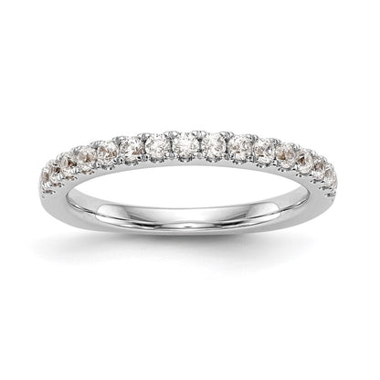 14k White Gold Real Diamond Wedding Band