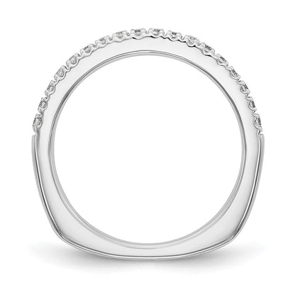 14k White Gold Real Diamond Wedding Band