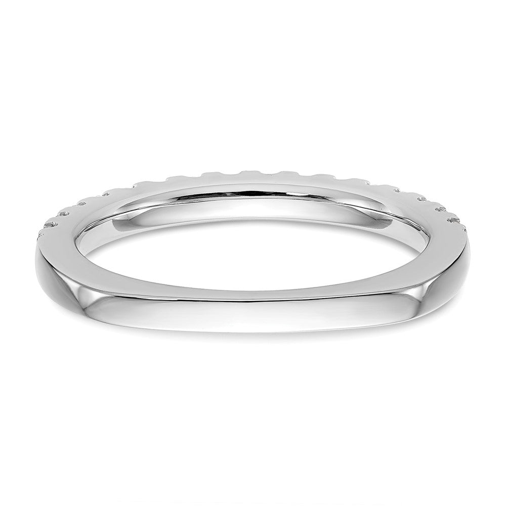 14k White Gold Real Diamond Wedding Band